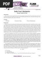 Soda Can Calorimeter: Energy Content of Food