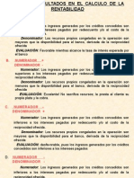 Resultados en El Calculo de La Rentabilidad