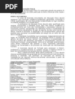 Planejamento do Curso de Educação Física