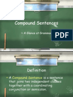 Compound Sentences: A Glance at Grammar