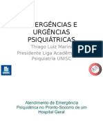 Emergências e Urgências Psiquiátricas