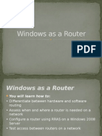 Windows as a Router