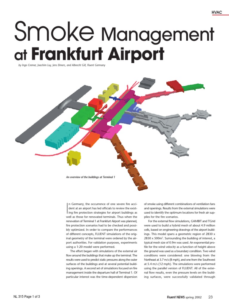 Smoke Management at Frankfurt Airport Mechanical Fan Smoke