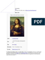 Mona Lisa: This Article Is About The Painting. For Other Uses, See