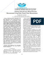 Cuff Less Continuous Non-Invasive Blood Pressure Measurement Using Pulse Transit Time Measurement