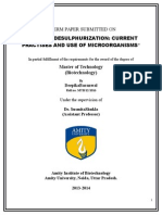 A Term Paper Submitted On Coal Bio-Desulphurization: Current Practises and Use of Microorganisms"