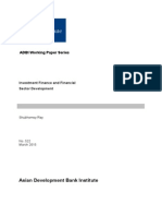 Investment Finance and Financial Sector Development 