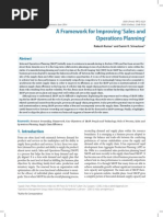 A Framework for Improving 'Sales and Operations Planning', Kumar & Srivastava, Metamorphosis-A Journal of Management Research