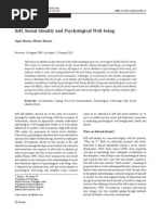 Download Self Social Identity and Psychological Well-being by Ana-Maria Chels SN262054506 doc pdf