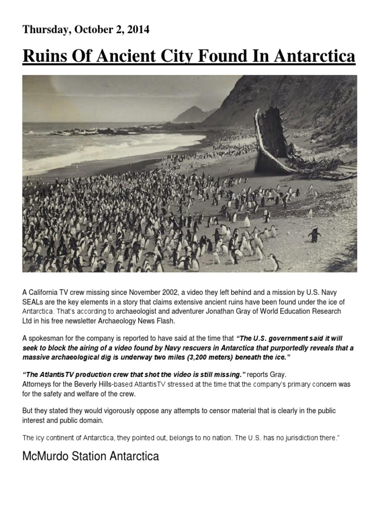 Ruins Of Ancient City Found In Antarctica Antarctica Archaeology