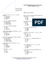 TWIN Language Centre: Professional English Programme Assessment Test