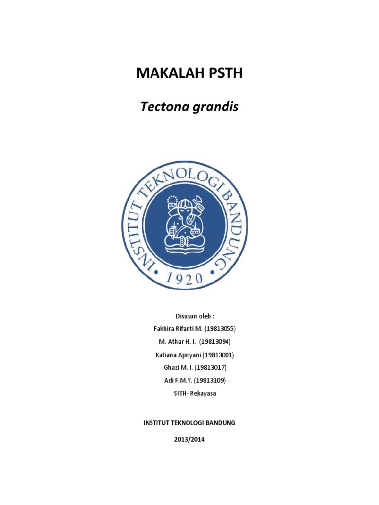 Makalah Psth Tectona grandis