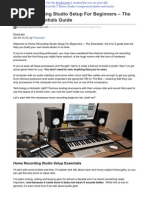 Home Recording Studio Setup For Beginners The Ultimate Essentials Guide