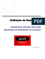 Definicao de Especificos Solicitacao Compras