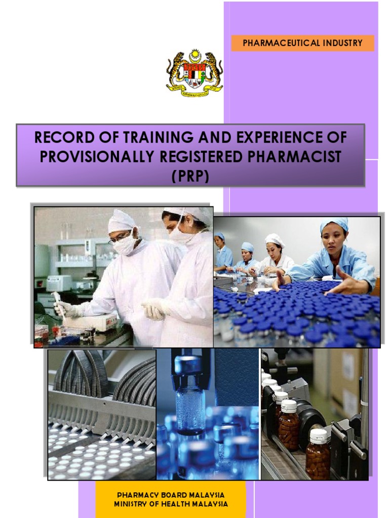 Malaysia PRP Pharmaceutical Industry Logbook PDF Pharmacist Pharmacy