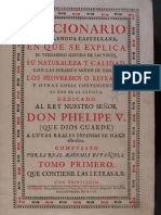 Diccionario de La Lengua Castellana V.I A - B Real Academia EspaÃ Ola 1726
