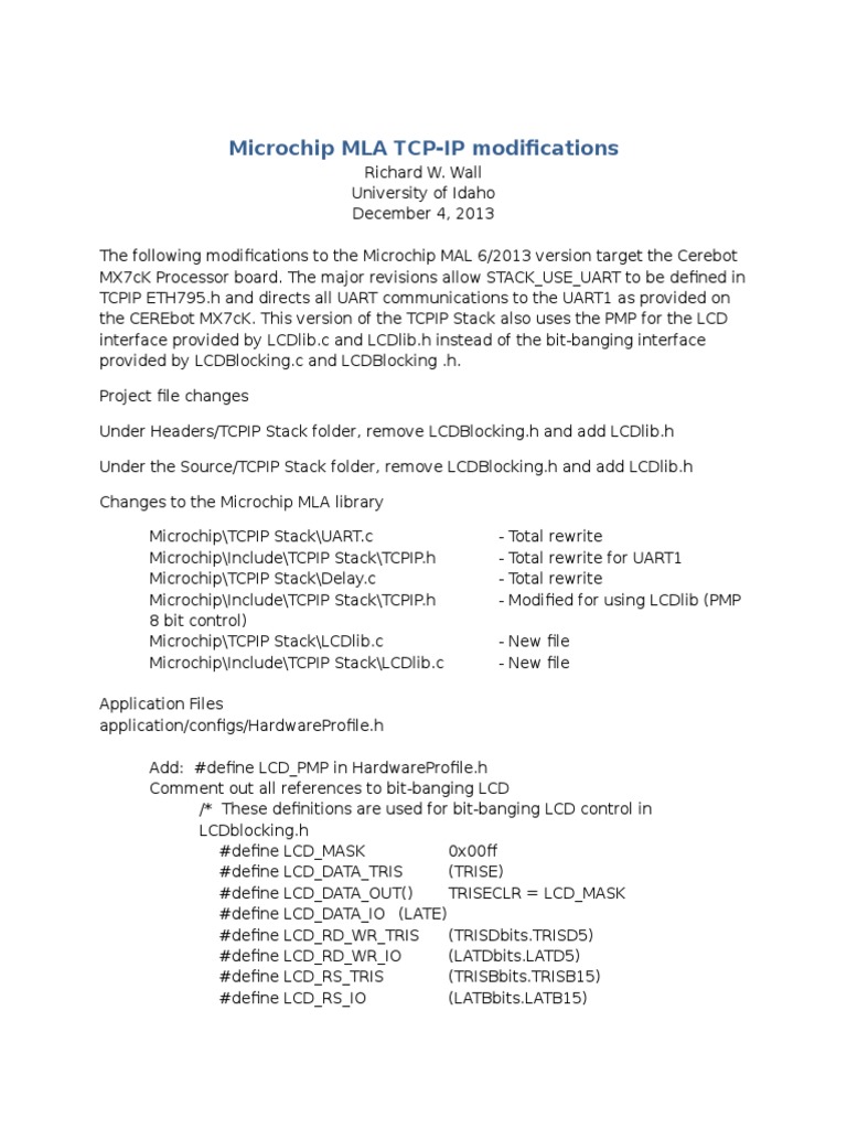 TCPIP Stack Updates | PDF