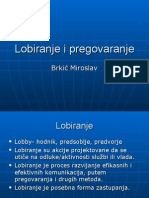 Lobiranje I Pregovaranje