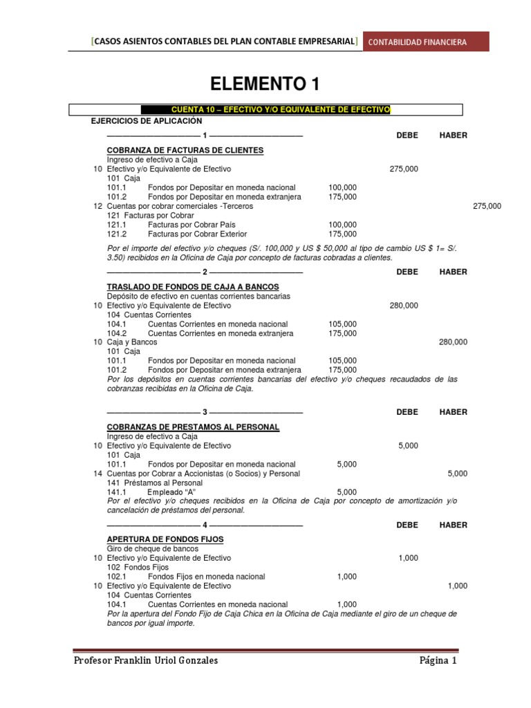 Asientos Contables Clasicos-IMPORTANTE PDF | PDF | Devengo | Contabilidad