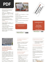 Tríptico Antimilitarismo y Elecciones Municipales y Autonómicas