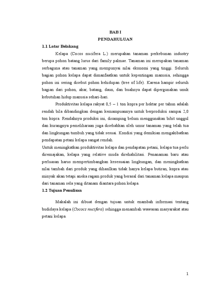 makalah budidaya perkebunan kelapa