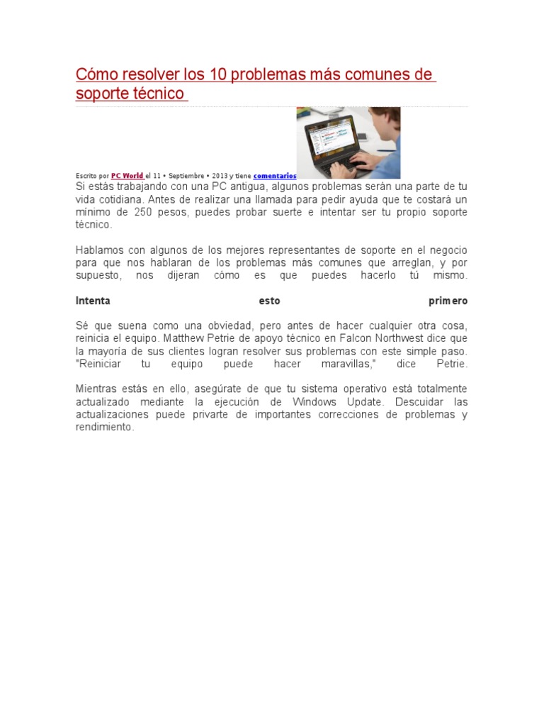 Cómo Resolver Los 10 Problemas Más Comunes de Soporte