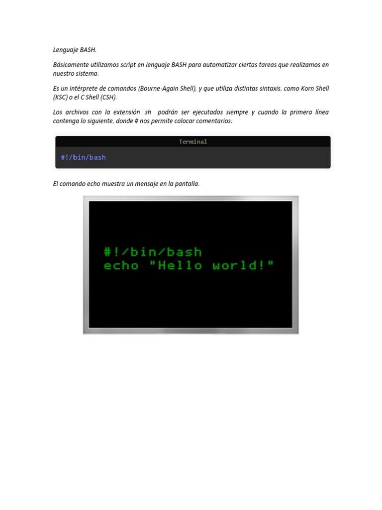 Comandos BASH y Crontab en Linux | PDF | Archivo de computadora ...