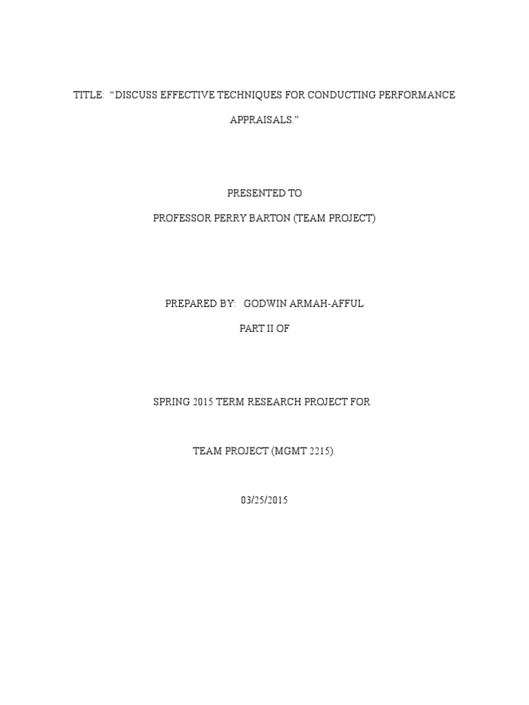 Armah-afful 36-2  Performance Appraisal  Evaluation