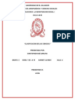 Clasificacion de Las Ciencias