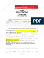 Acta Constitutiva Sólo para Simuladores Word