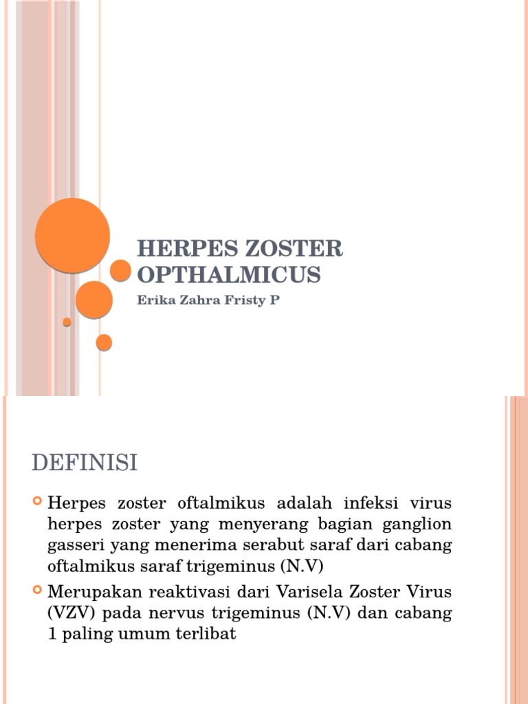 Herpes Zooster Opthalmica