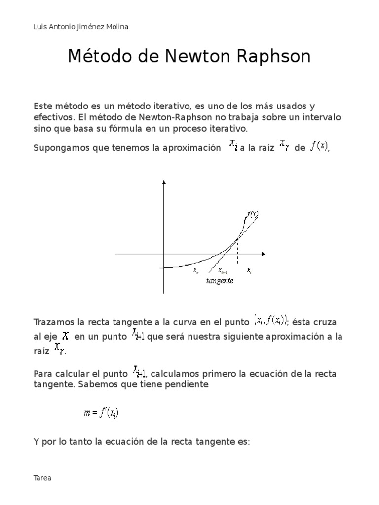 Método de Newton-Raphson Explicado | PDF