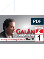 Afiche horizontal con foto Senador Galán