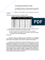 Ejercicio Practico Subasta de Letras Del Tesoro