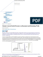 Seismic Lateral Earth Pressure On Basement and Retaining Walls