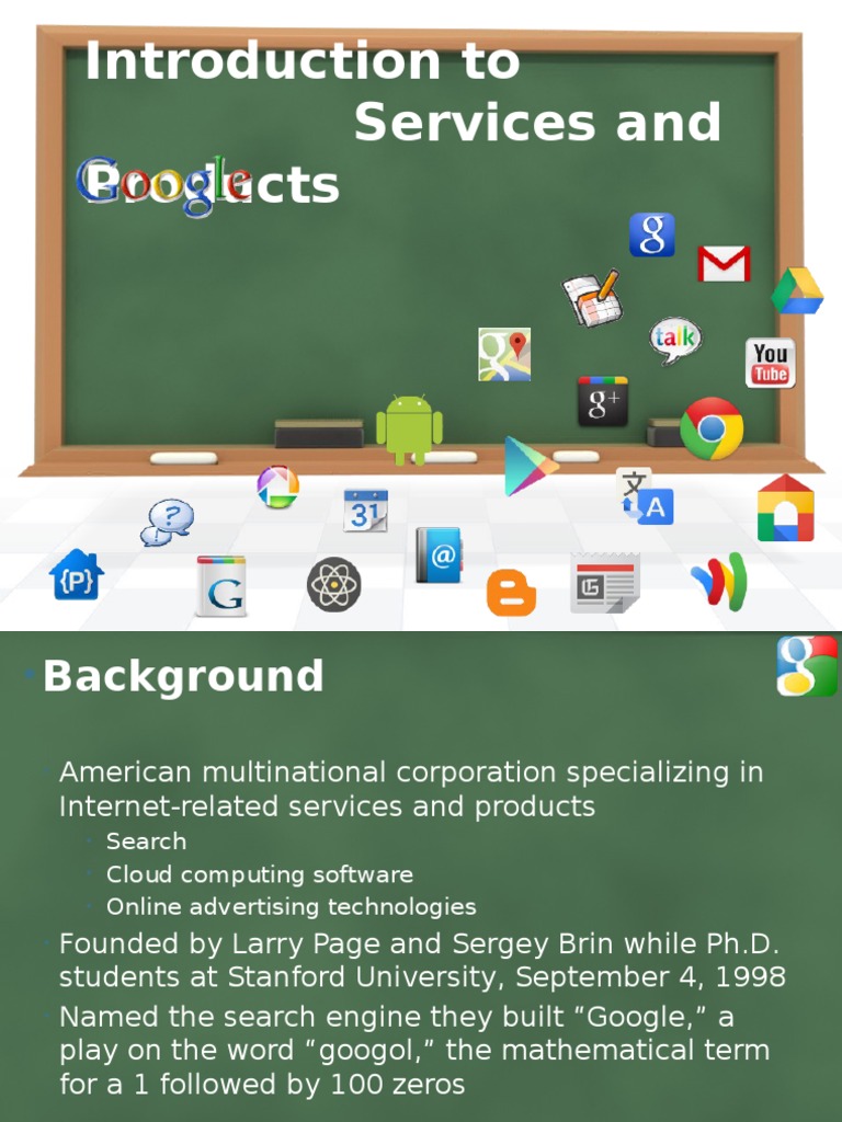 Overview of Google Services and Products | PDF | Google | Android ...