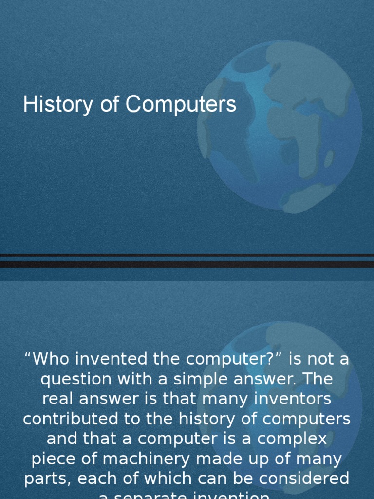 01 History of Computers | PDF | Integrated Circuit | Graphical User ...