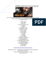 Hercules Soundtrack List