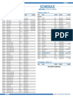 REVISED KU Relays Schedule