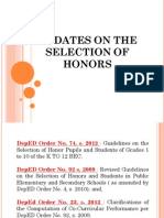 Selection of Honors by Sir Tex