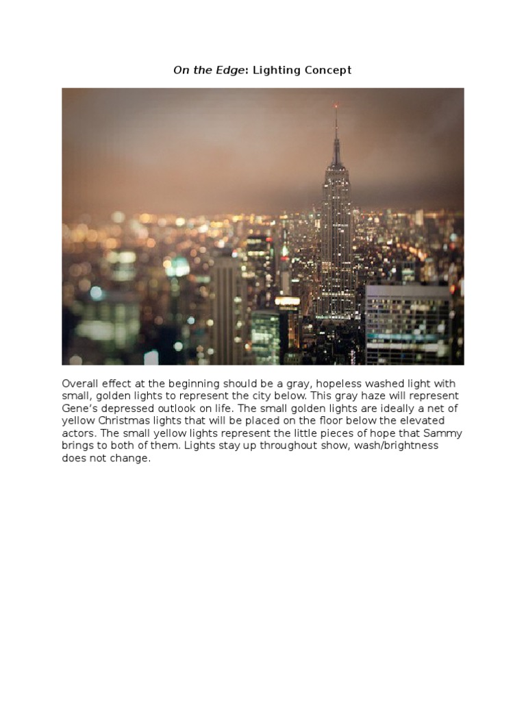 On The Edge: Lighting Concept | PDF