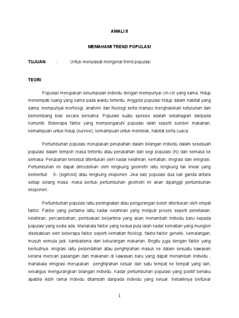 Amali 5 Populasi Pdf