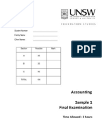 2015 Accounting Final Sample Exam 1