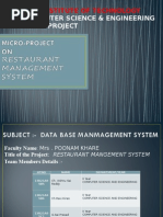 RESTAURANT MANAGEMENT SYSTEM 