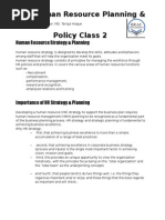 Human Resource Planning & Policy