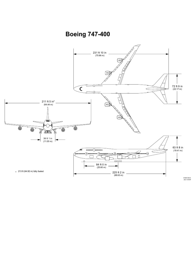 Boeing 747-400 Dimensions Overview | PDF