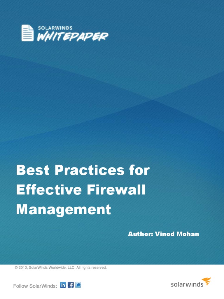 Best Practices For Effective Firewall Management Firewall Computing