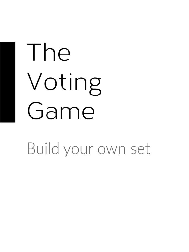 The Voting Game | PDF