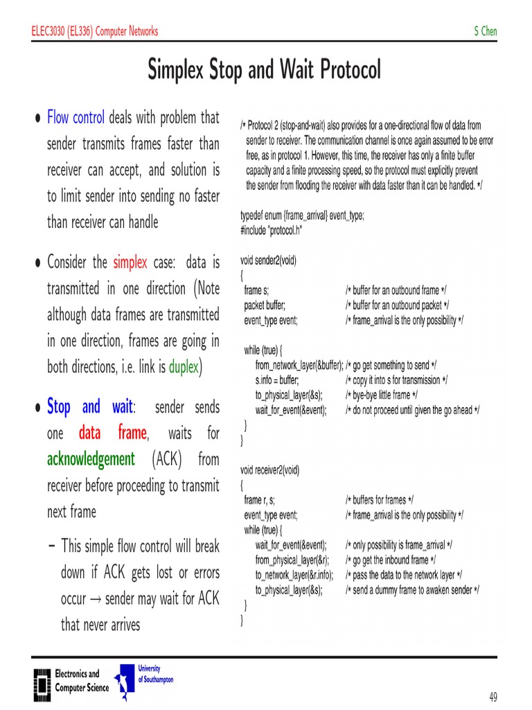Stop and Wait Protocol | PDF | Transmission Control Protocol | Error ...