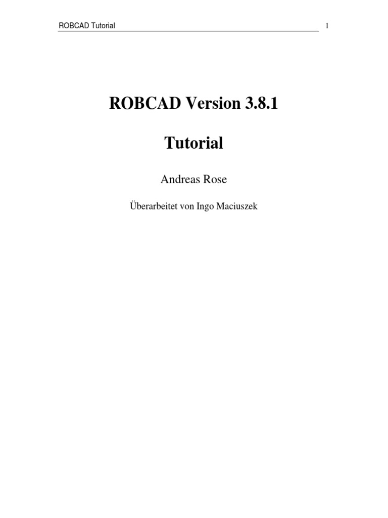 Robcad Tutoria | PDF